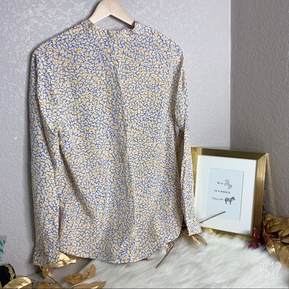 FINAL PRICE DROP • Cuyana Silk Wrap Blouse • Abstract Camo • Sz S - Picture 5 of 8